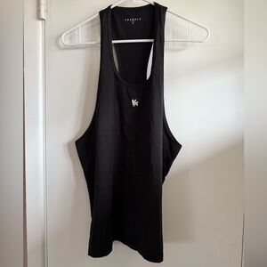 YoungLA Black Muscle Tank, Size Medium
